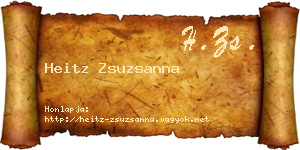Heitz Zsuzsanna névjegykártya